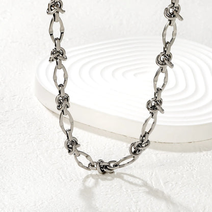 Knotted Chain, Steel Color - Asonjewelry