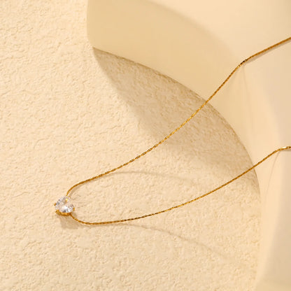 Necklace 0.3mm solid chain with cross-shaped hammer 40+5cm + round pendant Gold - Asonjewelry