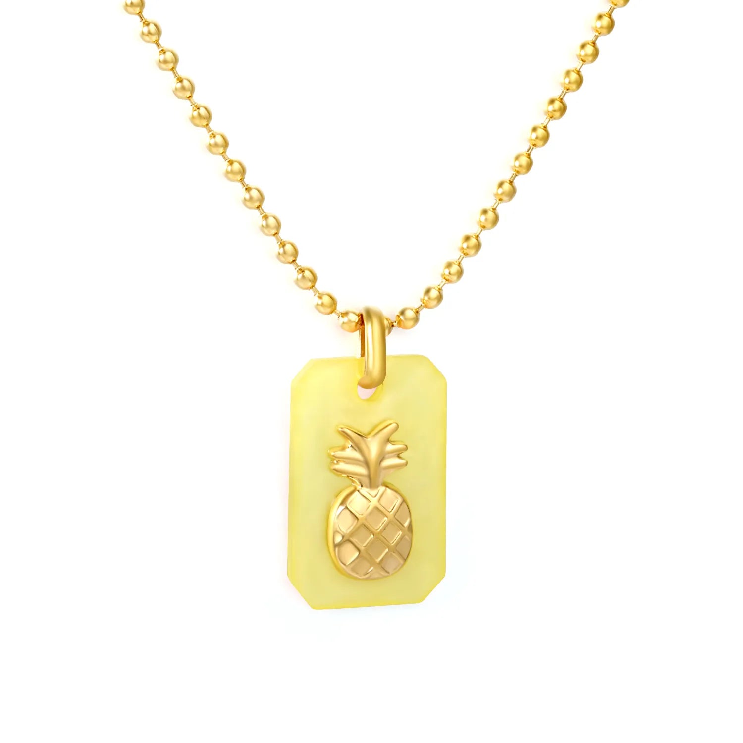 1.5mm Bead Chain: 45+5cm + 6mm End Cap Accessory: 6.6*11mm Acrylic: 11*17mm, Approx. 2mm Thickness Process: Acrylic Adhesive Attachment - Asonjewelry