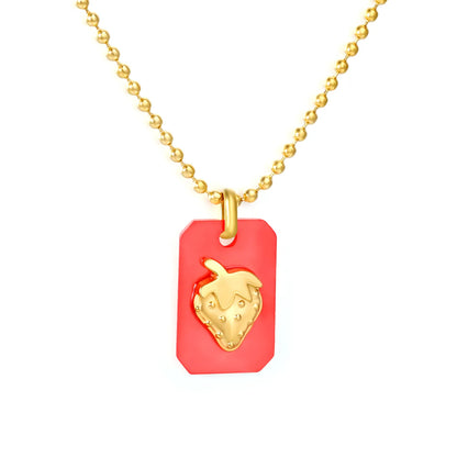 1.5mm Bead Chain: 45+5cm + 6mm End Cap Accessory: 6.6*11mm Acrylic: 11*17mm, Approx. 2mm Thickness Process: Acrylic Adhesive Attachment - Asonjewelry