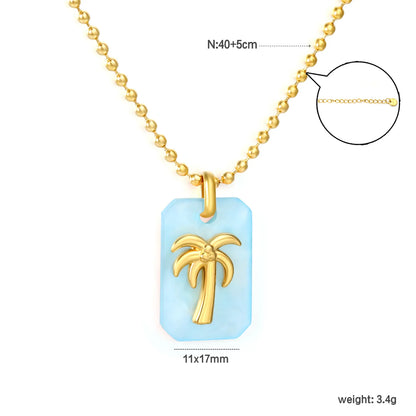 1.5mm Bead Chain: 45+5cm + 6mm End Cap Accessory: 6.6*11mm Acrylic: 11*17mm, Approx. 2mm Thickness Process: Acrylic Adhesive Attachment - Asonjewelry