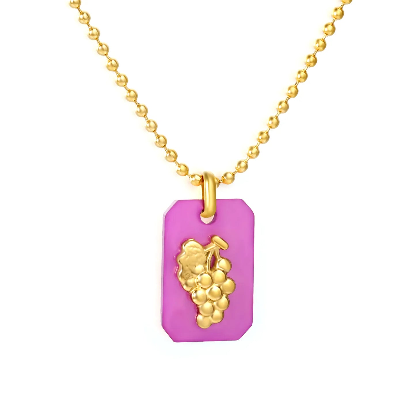 1.5mm Bead Chain: 45+5cm + 6mm End Cap Accessory: 6.6*11mm Acrylic: 11*17mm, Approx. 2mm Thickness Process: Acrylic Adhesive Attachment - Asonjewelry