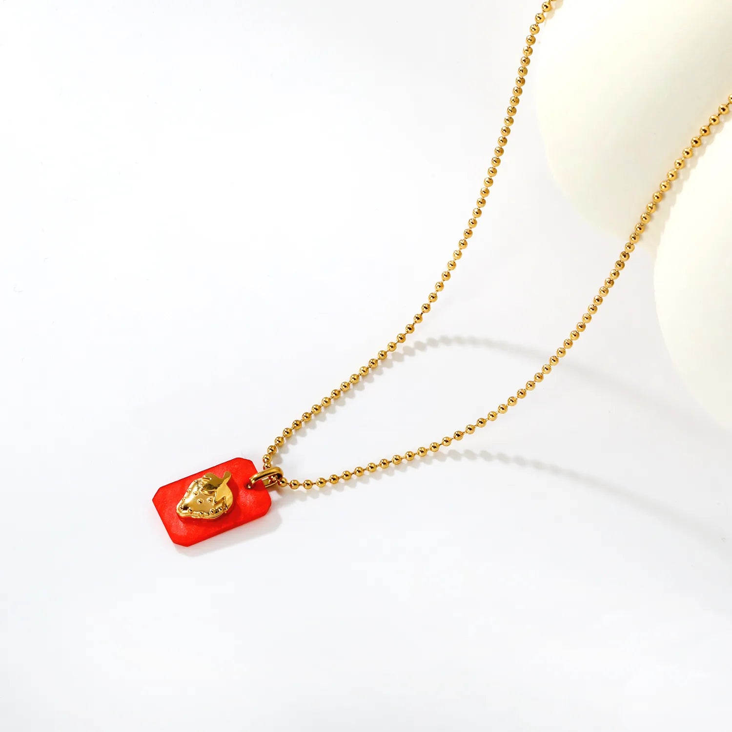 1.5mm Bead Chain: 45+5cm + 6mm End Cap Accessory: 6.6*11mm Acrylic: 11*17mm, Approx. 2mm Thickness Process: Acrylic Adhesive Attachment - Asonjewelry