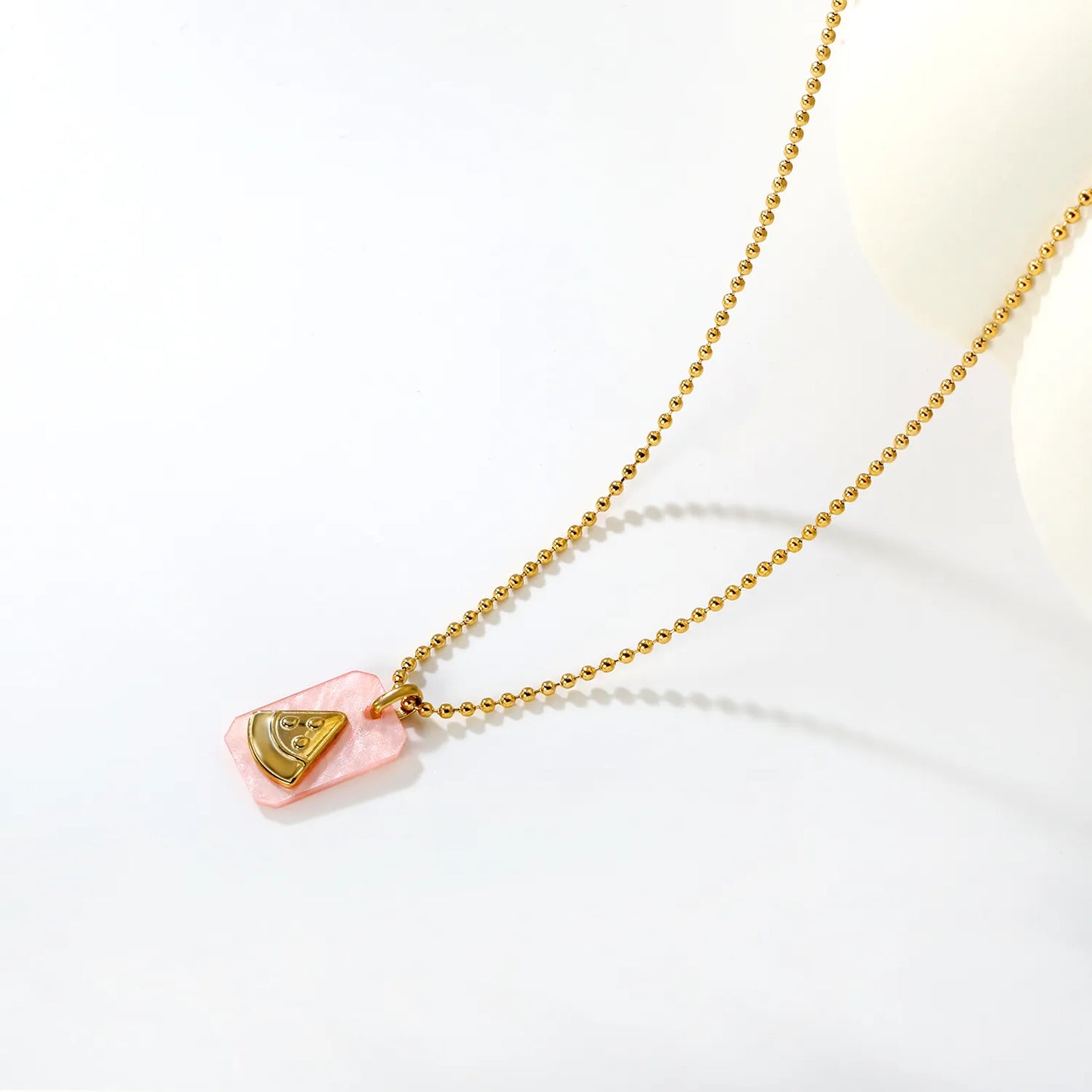 1.5mm Bead Chain: 45+5cm + 6mm End Cap Accessory: 6.6*11mm Acrylic: 11*17mm, Approx. 2mm Thickness Process: Acrylic Adhesive Attachment - Asonjewelry