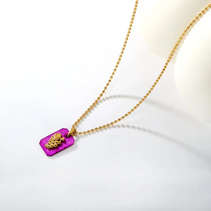 1.5mm Bead Chain: 45+5cm + 6mm End Cap Accessory: 6.6*11mm Acrylic: 11*17mm, Approx. 2mm Thickness Process: Acrylic Adhesive Attachment - Asonjewelry