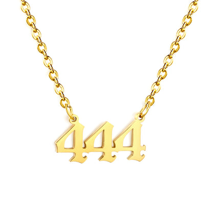 Triple Four-Letter Necklace in Gold - Asonjewelry