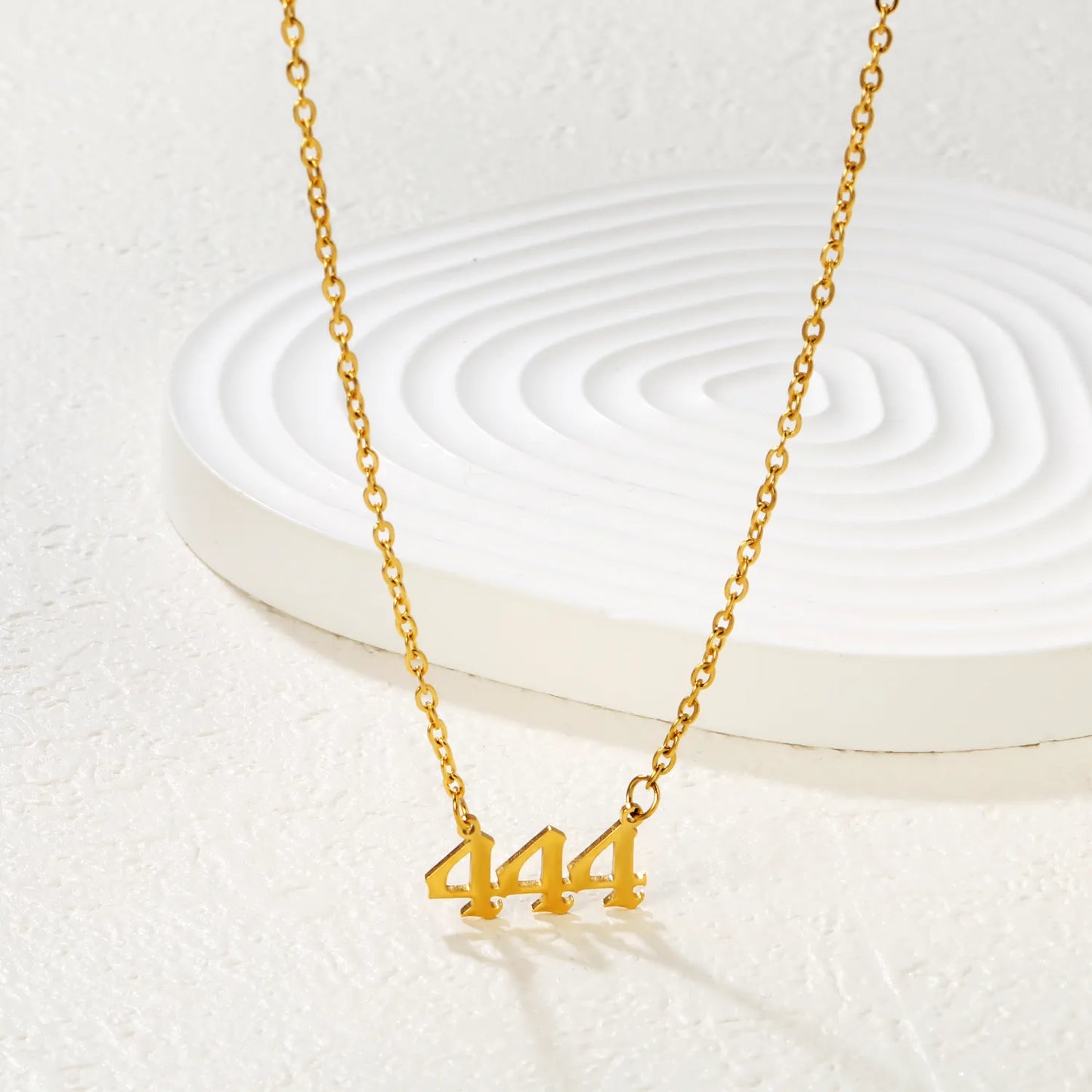 Triple Four-Letter Necklace in Gold - Asonjewelry