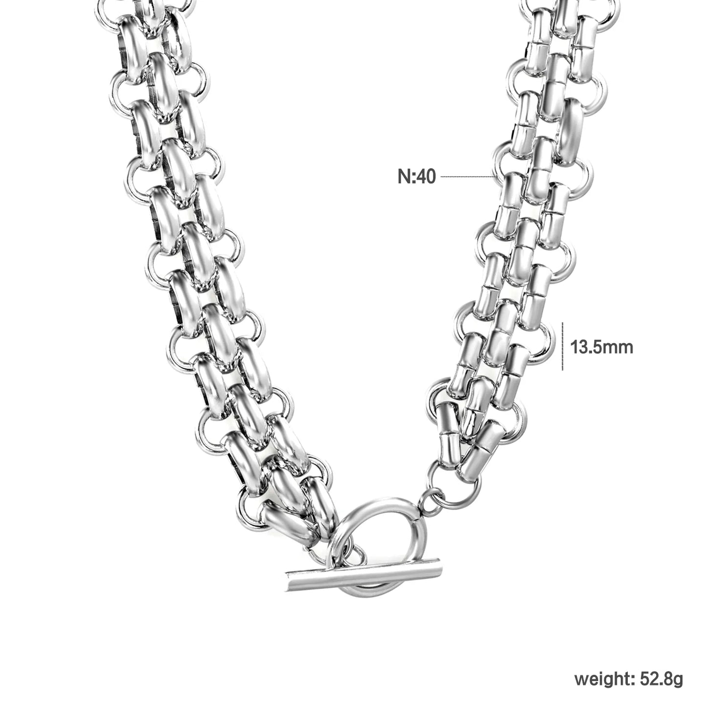 Braided Necklace, Steel Color - Asonjewelry