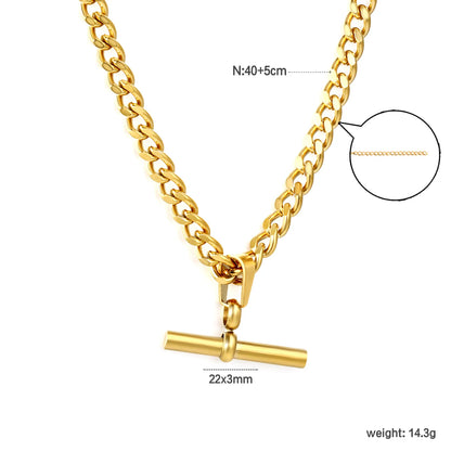 Bar Pendant Necklace in Gold - Asonjewelry