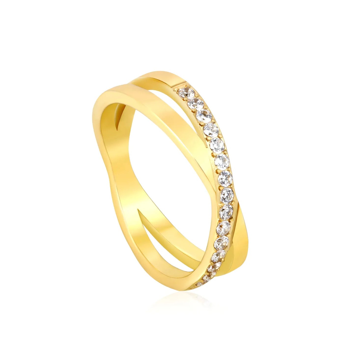 Single Ring of Steel/Steel 6 Double-layer Ring Christmas Gift asonjewelry