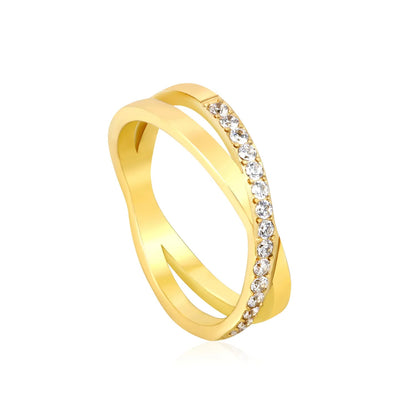 Single Ring of Steel/Steel 6 Double-layer Ring Christmas Gift asonjewelry