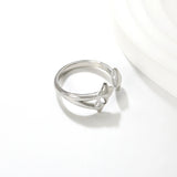 13mm high, three lucky stars, open ring, steel/ golden color, #7 asonjewelry