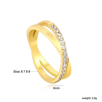 Single Ring of Steel/Steel 6 Double-layer Ring Christmas Gift asonjewelry