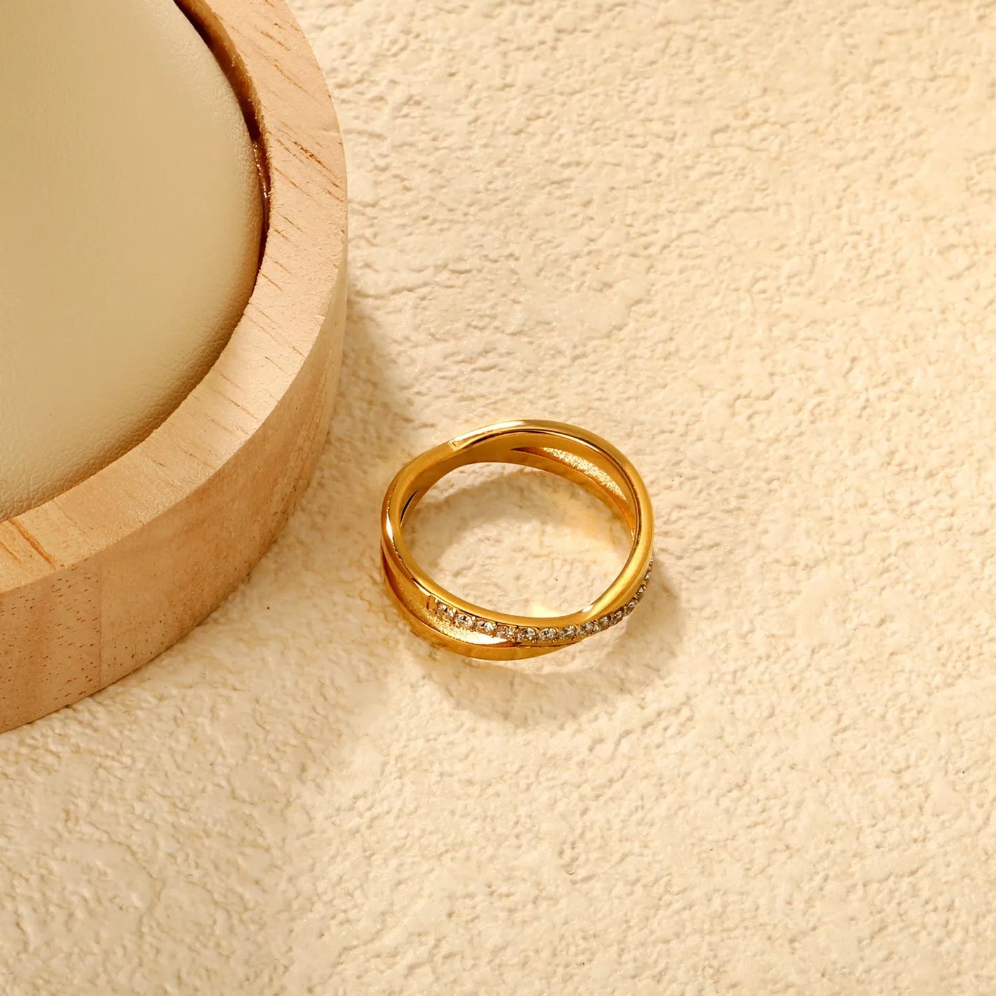 Single Ring of Steel/Steel 6 Double-layer Ring Christmas Gift asonjewelry