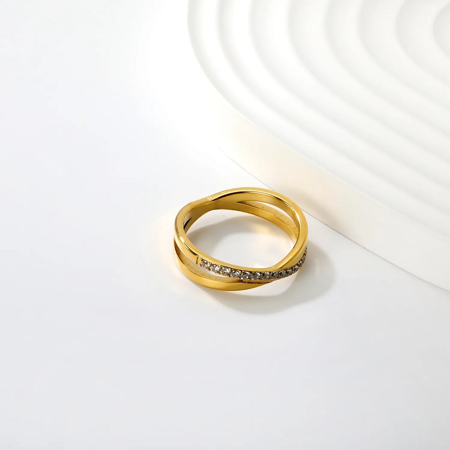 Single Ring of Steel/Steel 6 Double-layer Ring Christmas Gift asonjewelry