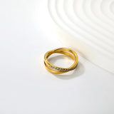 Single Ring of Steel/Steel 6 Double-layer Ring Christmas Gift asonjewelry