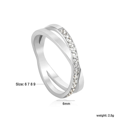 Single Ring of Steel/Steel 6 Double-layer Ring Christmas Gift asonjewelry
