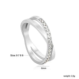 Single Ring of Steel/Steel 6 Double-layer Ring Christmas Gift asonjewelry