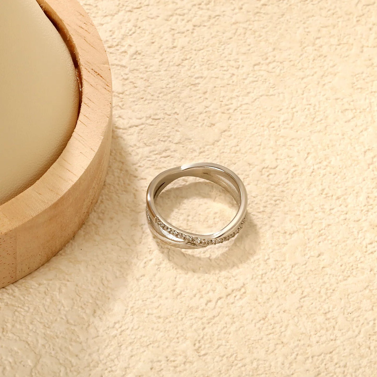 Single Ring of Steel/Steel 6 Double-layer Ring Christmas Gift asonjewelry