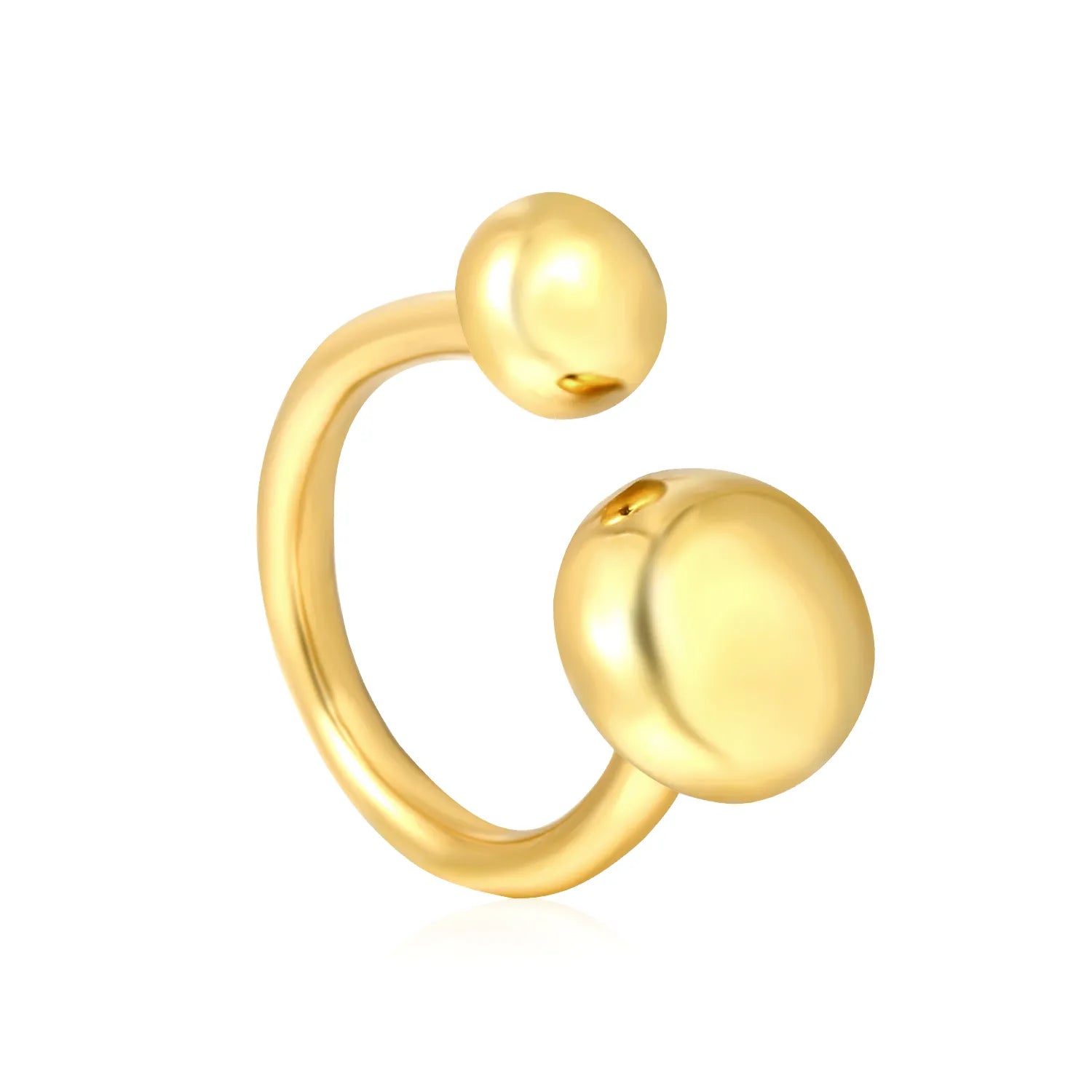 Date & Office Gold Open Ring Elegant Versatile Affordable Band - Asonjewelry
