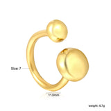 Date & Office Gold Open Ring Elegant Versatile Affordable Band - Asonjewelry