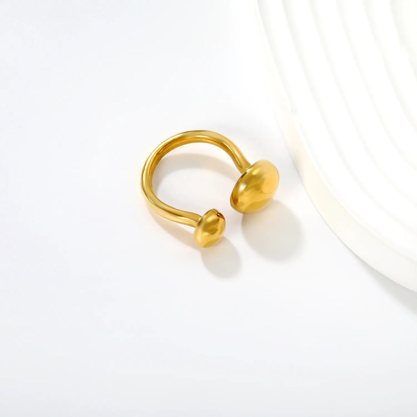 Date & Office Gold Open Ring Elegant Versatile Affordable Band - Asonjewelry