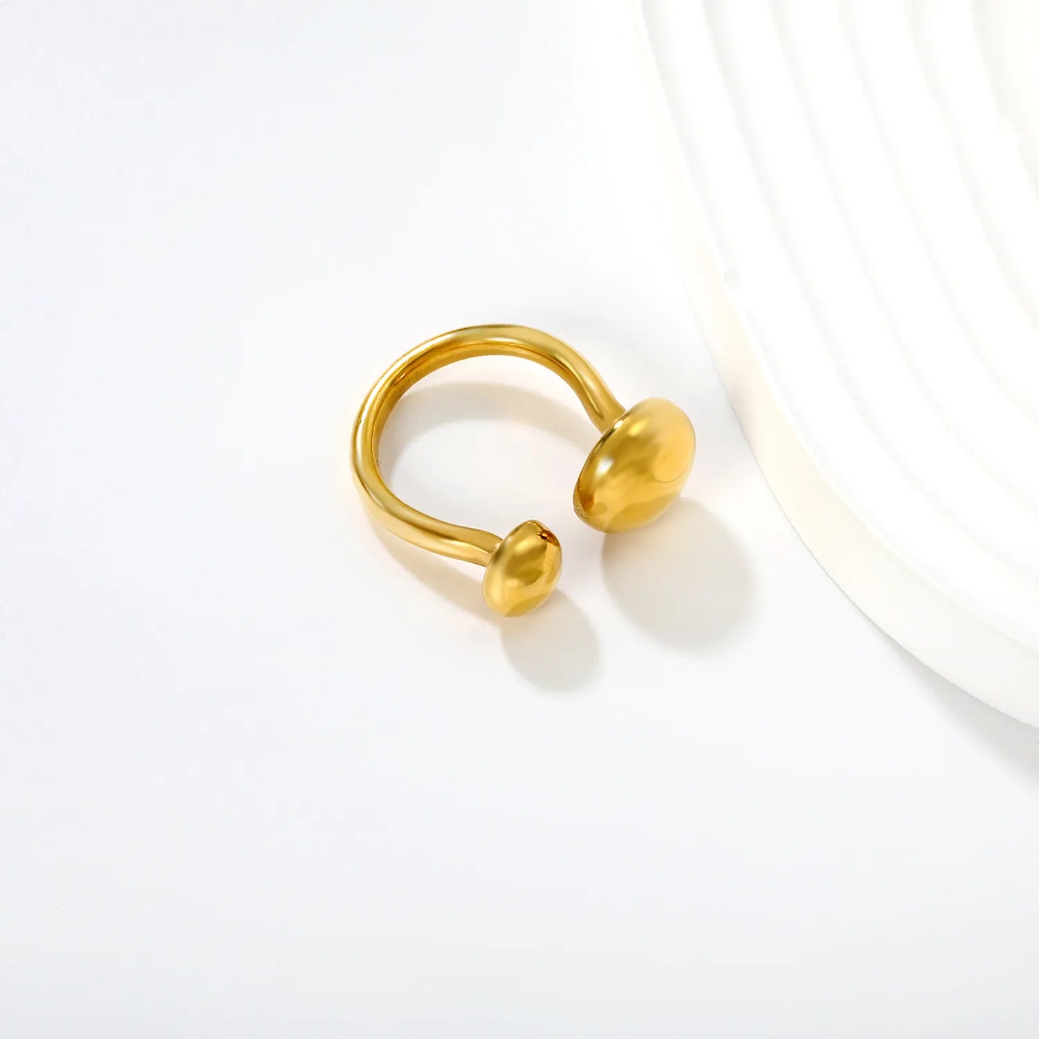 Date & Office Gold Open Ring Elegant Versatile Affordable Band - Asonjewelry