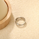 Single Ring of Steel/Steel 6 Double-layer Ring Christmas Gift asonjewelry