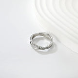 Single Ring of Steel/Steel 6 Double-layer Ring Christmas Gift asonjewelry