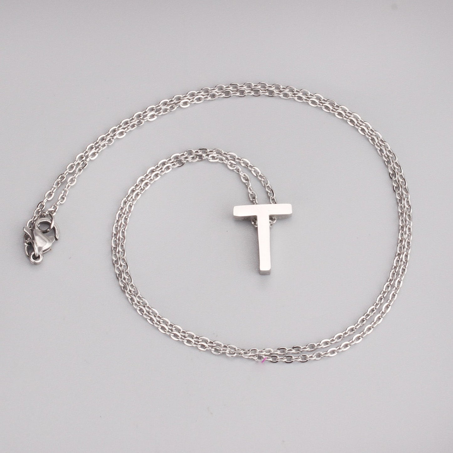 ASON Delicate Classic Style Initial 26 Letters Alphabet Chain Pendant Necklace Stainless Steel Color Jewelry Chokers asonjewelry