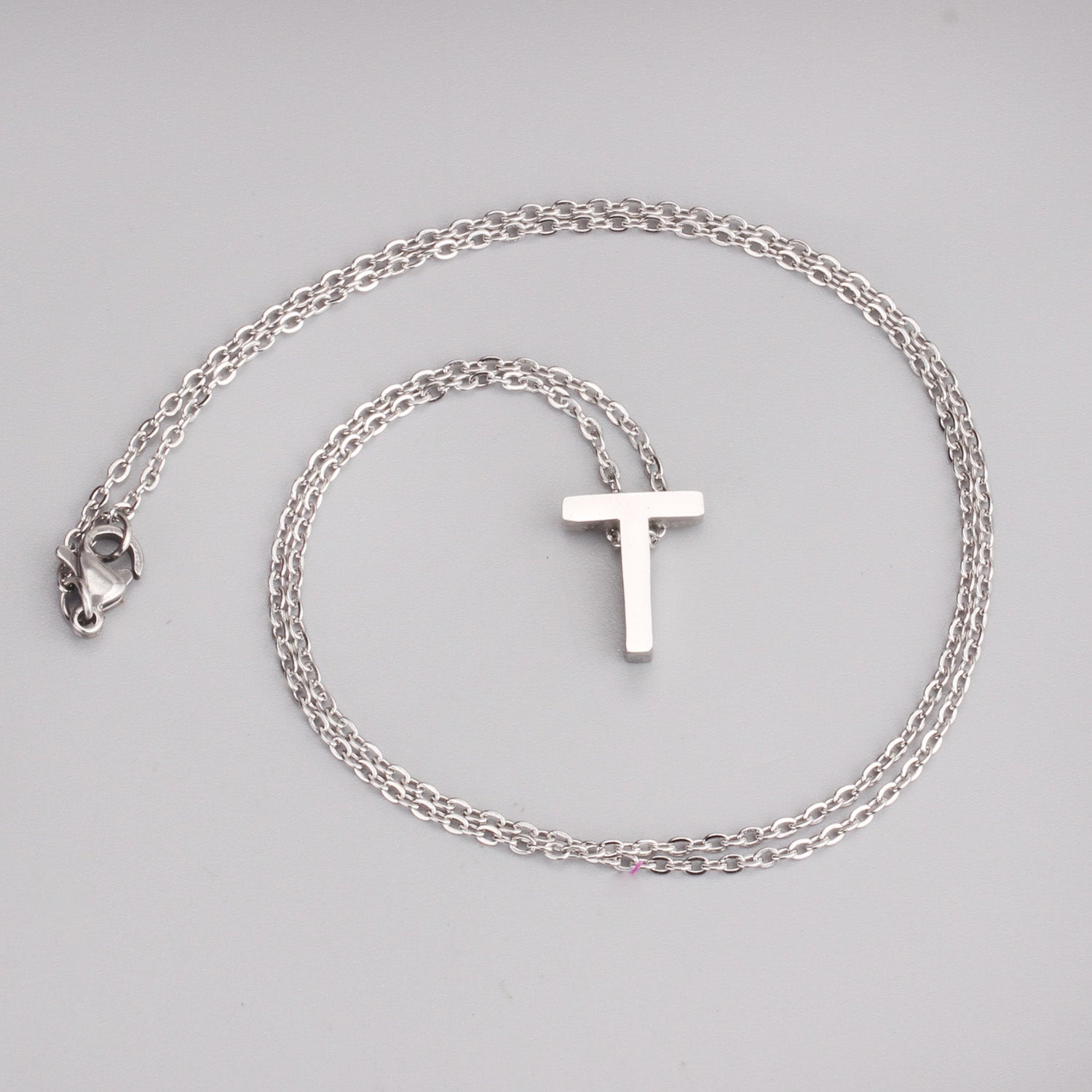 ASON Delicate Classic Style Initial 26 Letters Alphabet Chain Pendant Necklace Stainless Steel Color Jewelry Chokers asonjewelry