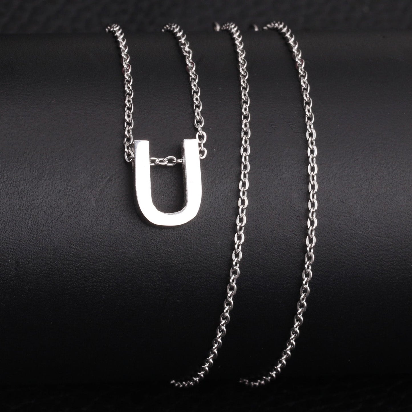 ASON Delicate Classic Style Initial 26 Letters Alphabet Chain Pendant Necklace Stainless Steel Color Jewelry Chokers asonjewelry