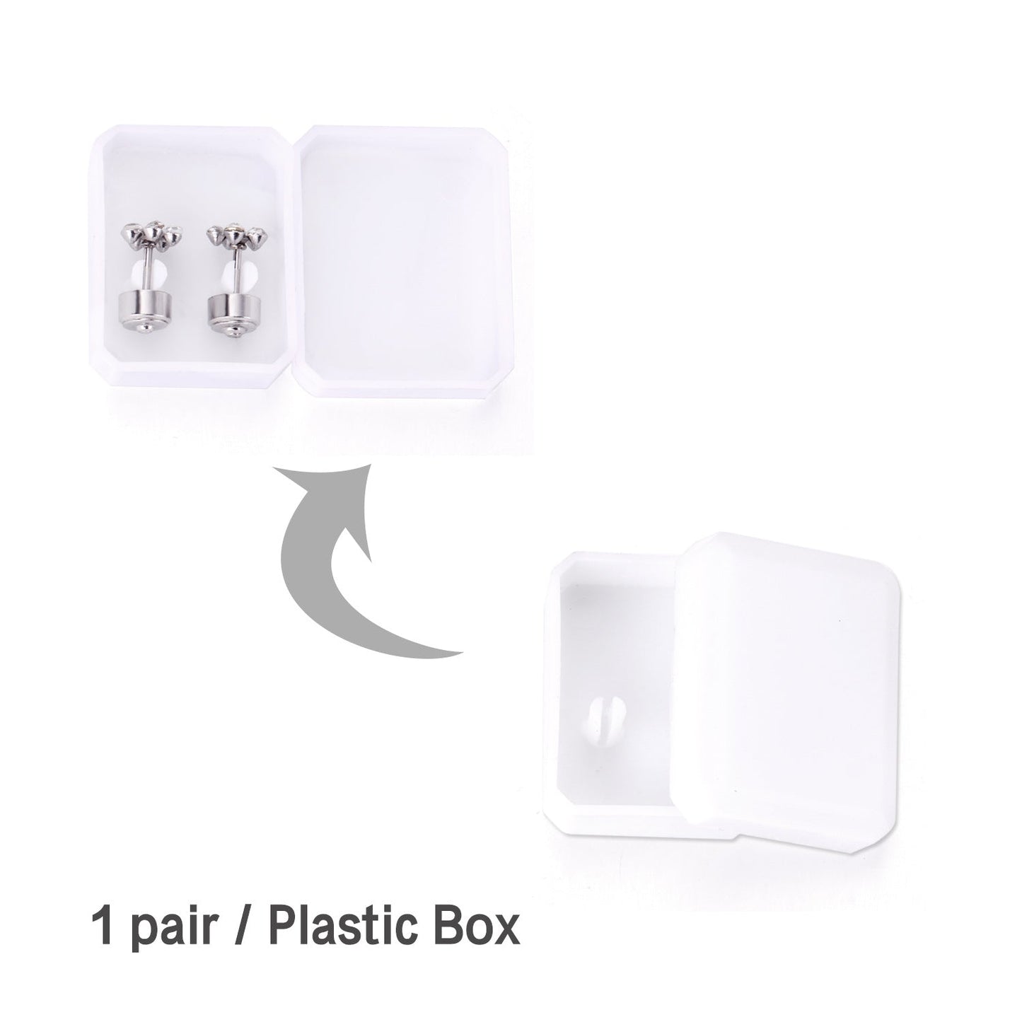 Steel Tap Plugs Colored & White Diamond Stud Earrings asonjewelry