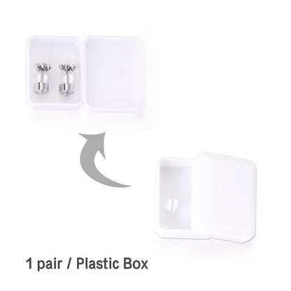 Steel Tap Plugs Colored & White Diamond Stud Earrings asonjewelry