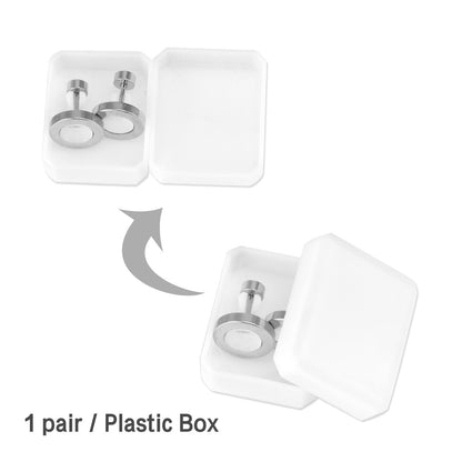 12 pairs 6mm/10mm/golden steel colored cylindrical white/black shell screw plugs asonjewelry