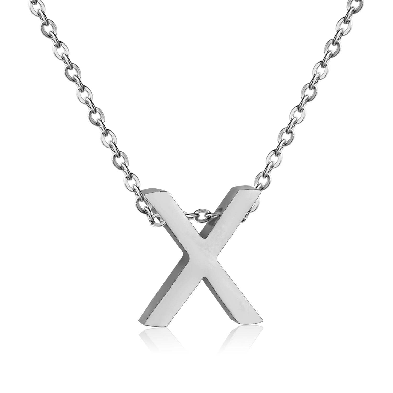 ASON Delicate Classic Style Initial 26 Letters Alphabet Chain Pendant Necklace Stainless Steel Color Jewelry Chokers asonjewelry