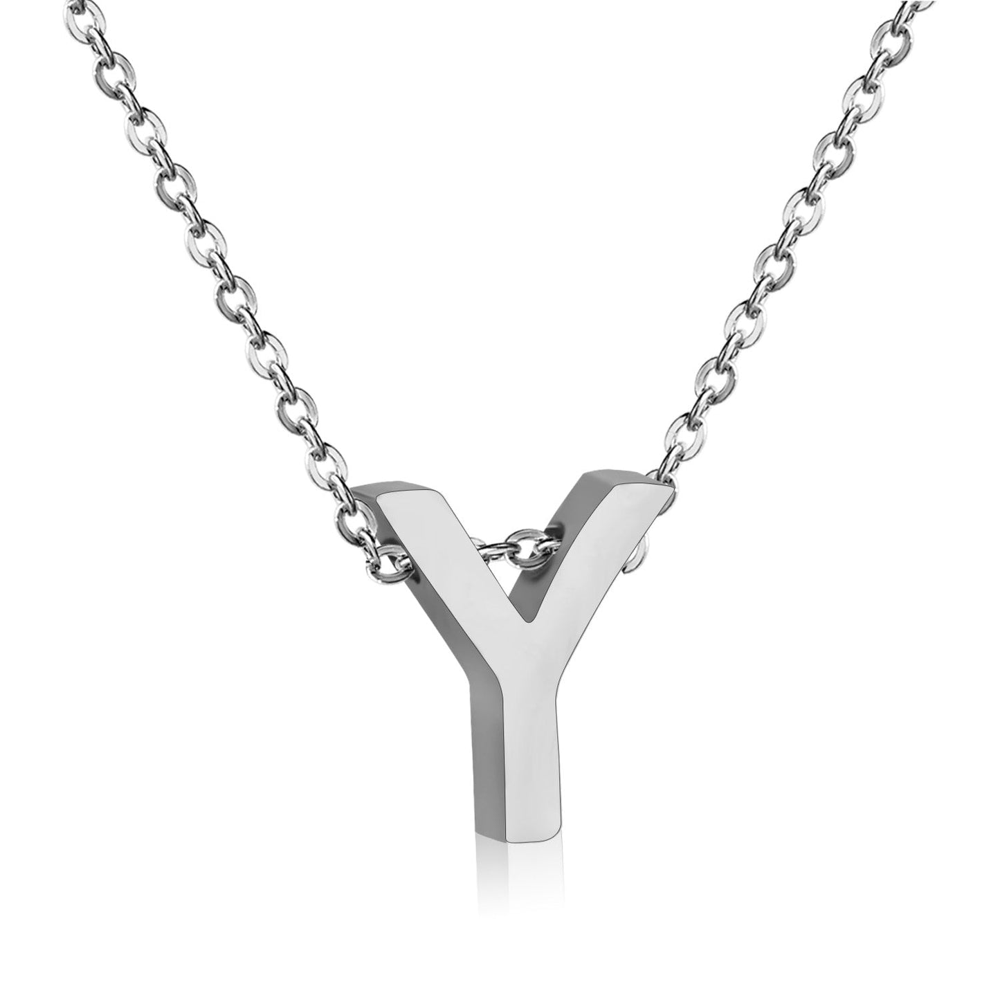 ASON Delicate Classic Style Initial 26 Letters Alphabet Chain Pendant Necklace Stainless Steel Color Jewelry Chokers asonjewelry
