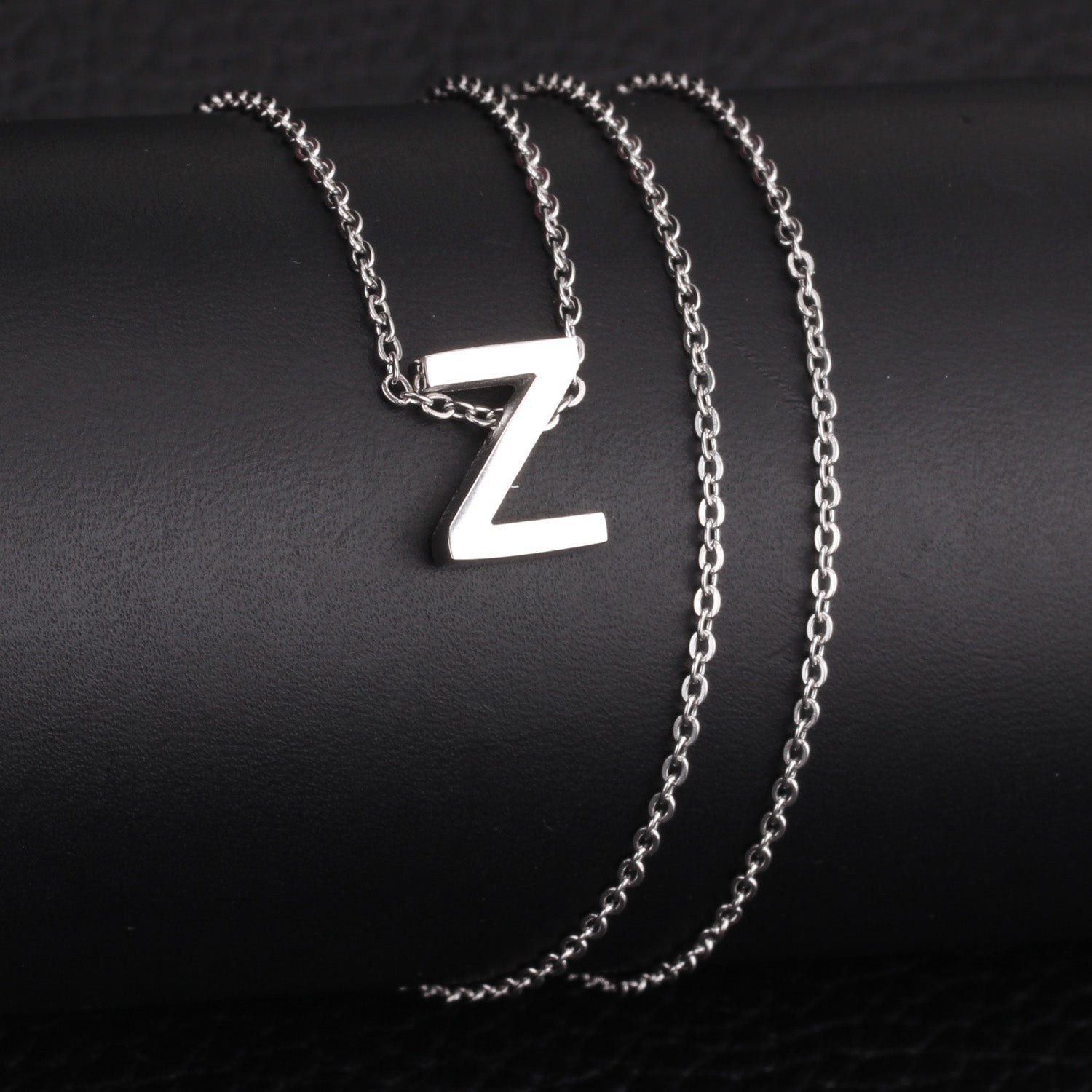 ASON Delicate Classic Style Initial 26 Letters Alphabet Chain Pendant Necklace Stainless Steel Color Jewelry Chokers asonjewelry