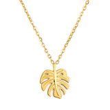 Exquisite 18k Gold Plated Leaf Accessories Necklace
