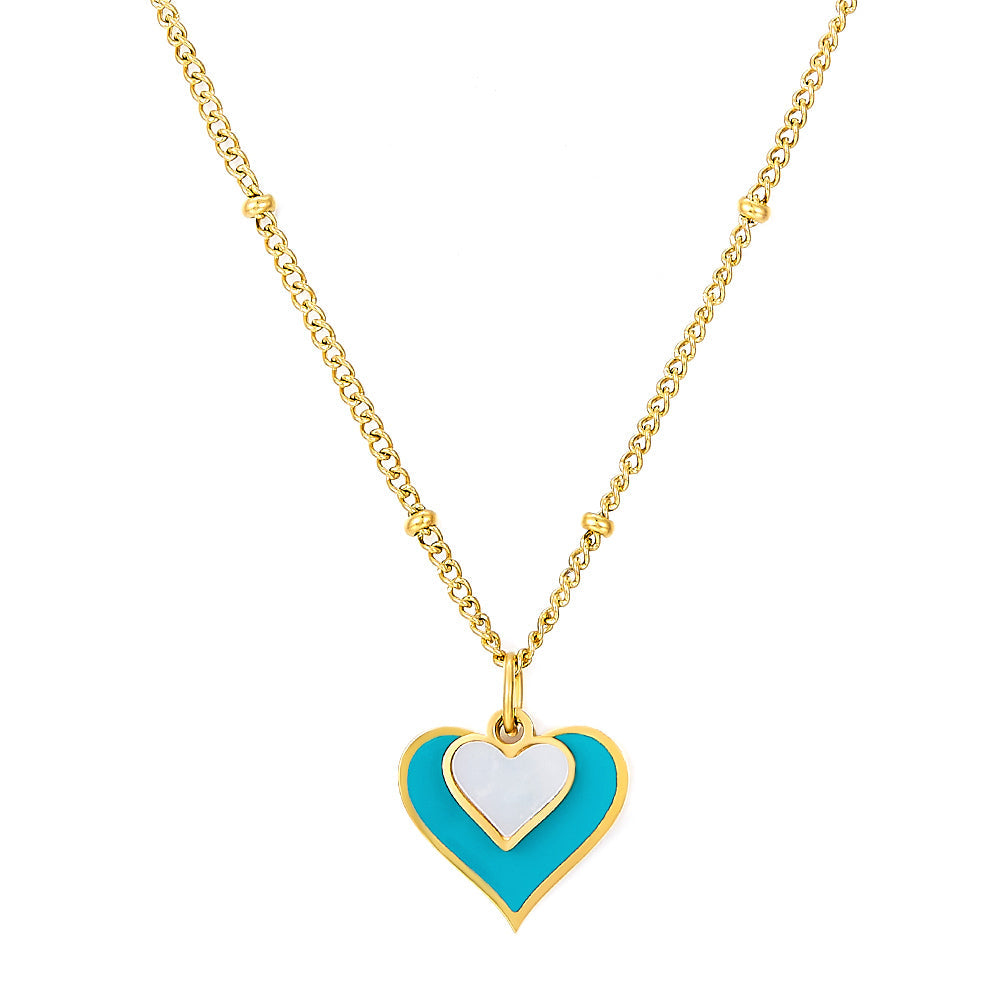 New Fashion Small and Large Heart-shaped Necklace For Women asonjewelry