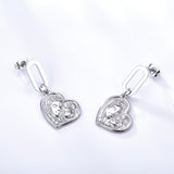 Fashion Stainless Steel Heart-shaped Motherly Love Design Earrings