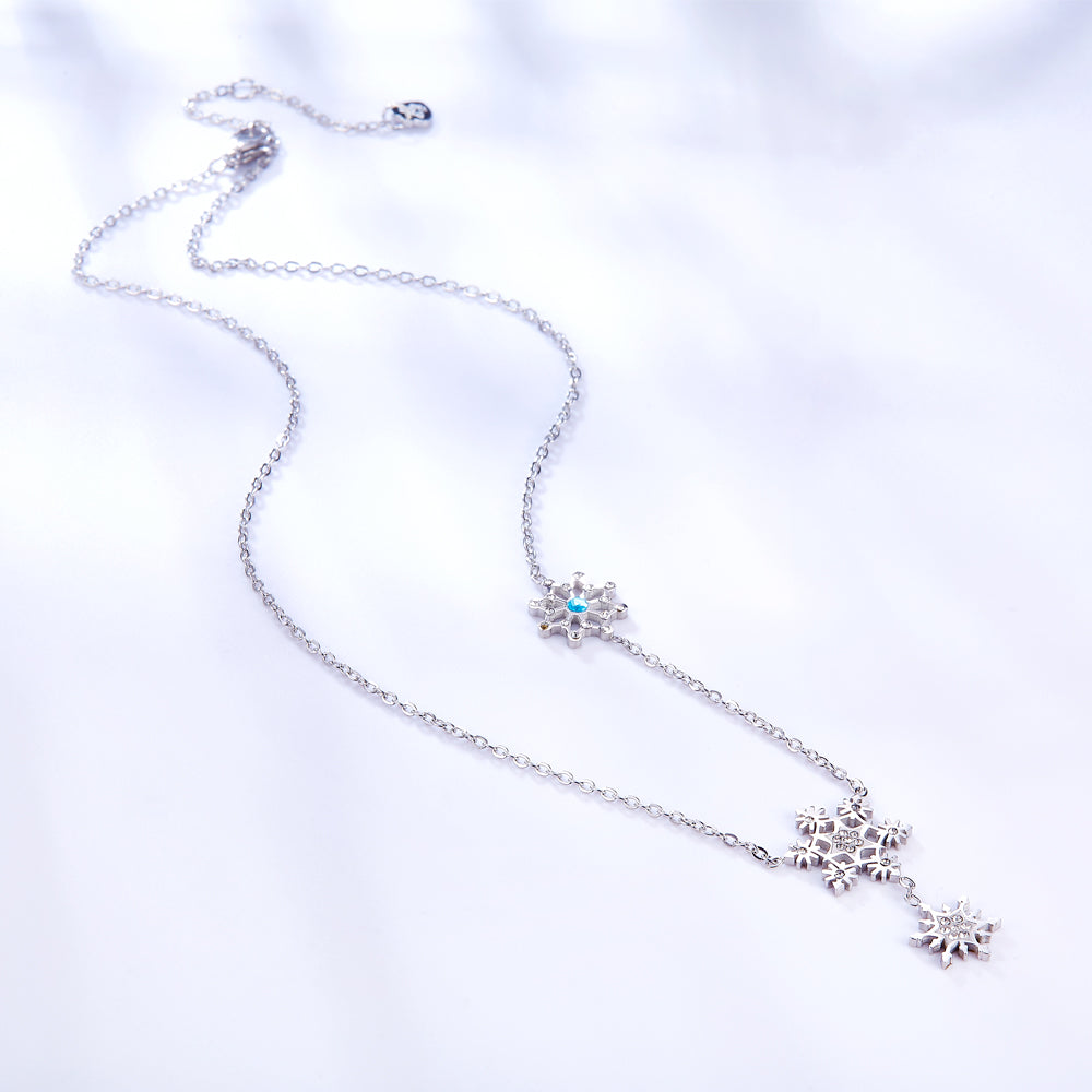 Stainless Steel Snowflake-shaped Accessories Necklace asonjewelry