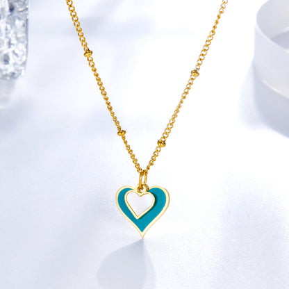 New Fashion Small and Large Heart-shaped Necklace For Women asonjewelry