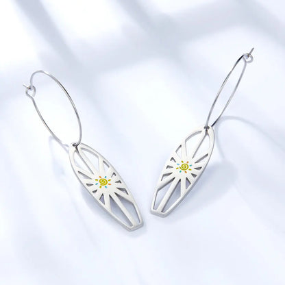 Fashion Stainless Steel Skateboard Shape Earrings asonjewelry