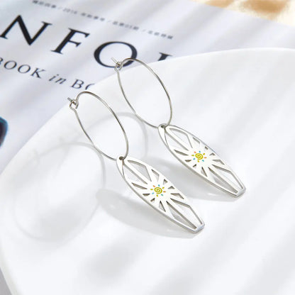 Fashion Stainless Steel Skateboard Shape Earrings asonjewelry