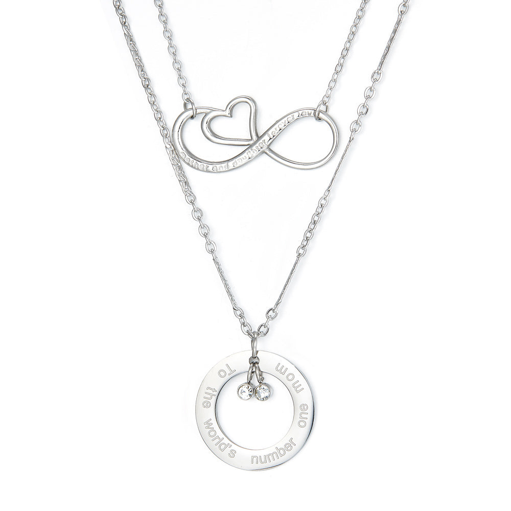 Circle Accessories With Double Bead + Heart Accessories With Chain Double Chain asonjewelry