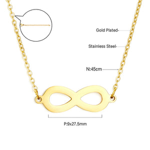 Collier accessoire en forme de 8 en acier inoxydable