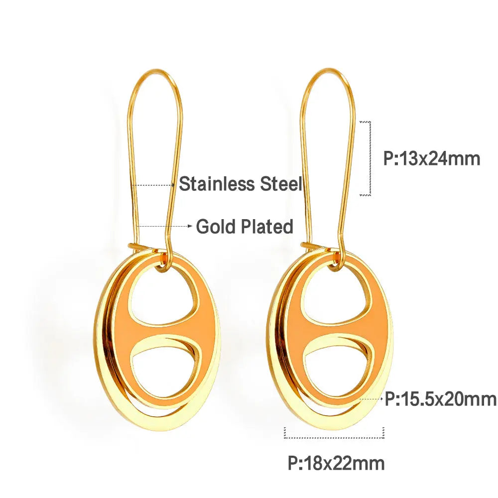 Fashion Size Pig Nose With Brown Earrings asonjewelry