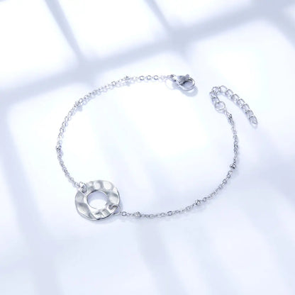 Stainless Steel Round Hollow Accessory Bracelet asonjewelry