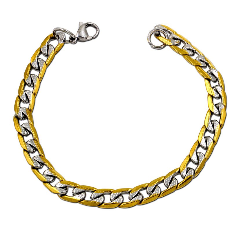 6/8/10mm Inner Star Pattern Stainless Steel Chain Bracelet For Women